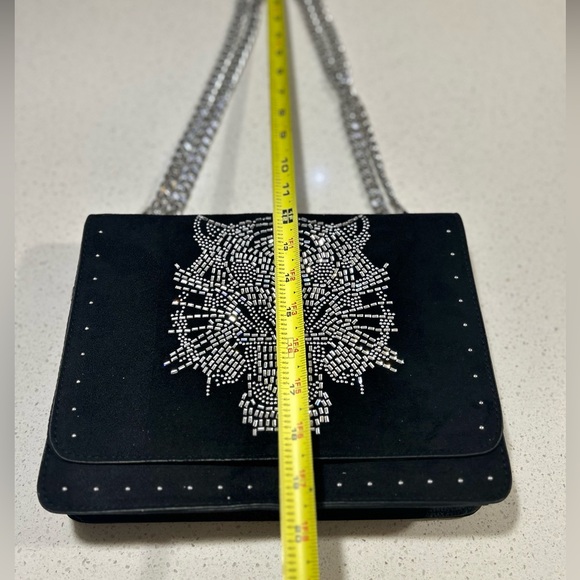 PRIMARK TIGER BACK RHINESTONES STUDS SHOULDER BAG BNWOT - Picture 6 of 11